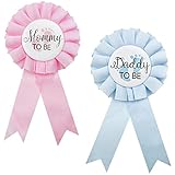 2 Pieces Daddy and Mommy To Be Tinplate Badge