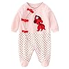 Baby Meisjes Romper Pasgeboren Jumpsuit Lange Mouw Bodysuit Katoen Sleepsuits 3-6 Maanden