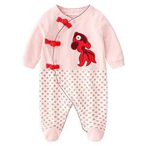 Baby Meisjes Romper Pasgeboren Jumpsuit Lange Mouw Bodysuit Katoen Sleepsuits 3-6 Maanden