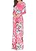 Simier Fariry Women's Pockets Pleated Loose Swing Casual Floral Maxi Dress
