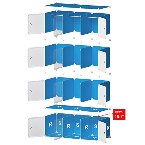 YOZO Modular Wardrobe Portable Closet Organization Plastic Dresser