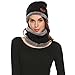 Bifast Fleece Cable Knitted Beanie Warm Winter Hat Caps Women Men