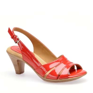 Amazon.com | softspots Women's Neima High-Heeled Slingback Sandals Dark Brown | Heeled Sandals