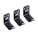 Pack of 3 Aluminum Overhead Headphone Headset Hanger Hook Stand (Black Color)