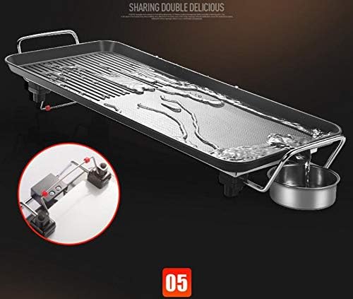 review D-shoes Electric Teppanyaki Table Grill,Electric Barbecue Grill, Non-Stick Griddle with Adjustable Temperature, BBQ Hot Plate Barbecue, for Indoor Outdoor,6627cm