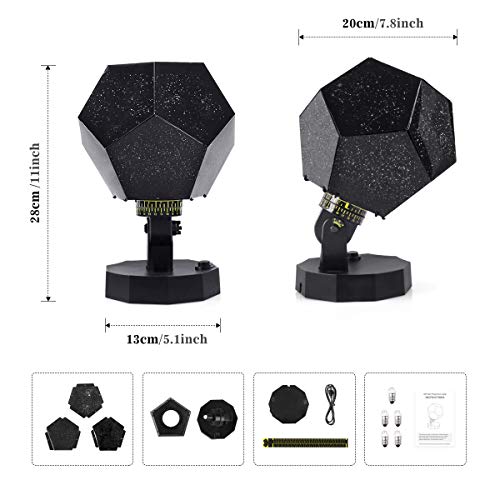 image for Lisnec DIY Night Light Baby Star Projector, Star Sky Night Light, Mult