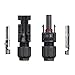 Sun YOBA 20 Pairs Cable Connectors Male/Female Safety Seal Ring Waterproof Solar Panel Cable Connectors Black