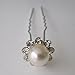 HuntGold 6X U-shaped Wedding Flower Synthetic Pearl Hair Clip Pin Hairpin Stick(white)