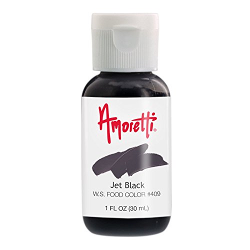 Amoretti Food Color W.S., Jet Black, 1 Ounce