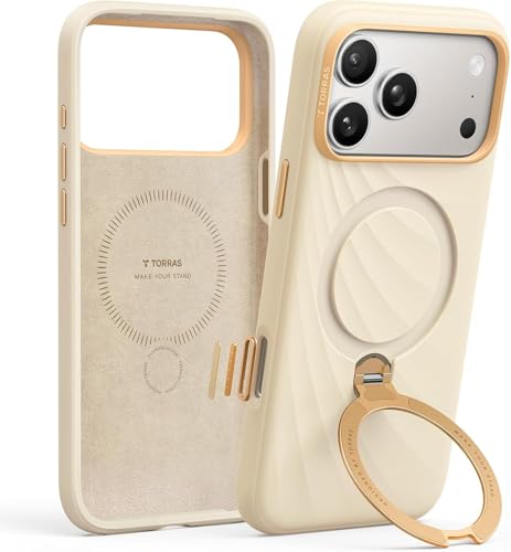 TORRAS Ostand Q3 Silikon Wind für iPhone 17 Pro Hülle Buttergelb