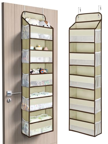 Yecaye 5 Tier Over the Door Organizer Beige