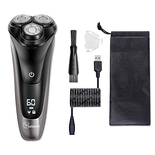 Hatteker Electric Shaver for Men Rotary Shaver Electric Razor Wet Dry Beard Trimmer Electric