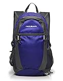 NeatPack Durable, Foldable Nylon Backpack/Daypack with Security Zippers, 20L (Navy)