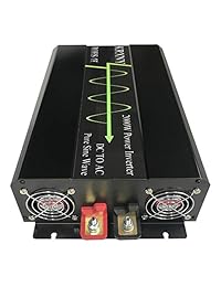 KRXNY 2000W Off Grid Pure Sine Wave Power Inverter 12V DC a 120V AC 60HZ Convertidor para uso en el hogar con pantalla LCD Puerto USB