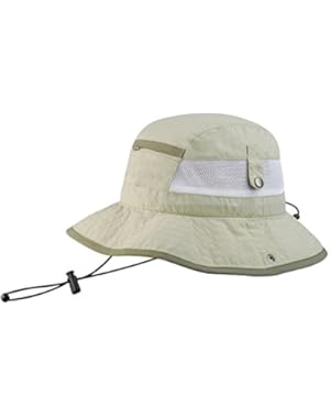 Taslon UV Bucket Hat with Snaps Brim and Mesh Side Panel