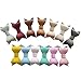 Yazon 20pcs Toddler Girls Hair Bows Alligator Clips Baby Bows Hair Clips Faux Leather Pigtail Bows for Baby Girls