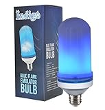 Indigo Flame Effect LED Light Bulb | Blue Flickering Fire Light | Home Decor And Outdoor Lighting Decoration | Energy Saving Light Bulb | Rustic Lighting Or Modern Ambiance | Easter Gift