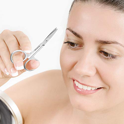 DaveandAthena 6 Pack Eyebrow Scissors Nail Scissors Stainless Steel Cuticle Scissors Beard Mustache Eyebrow Trimmer