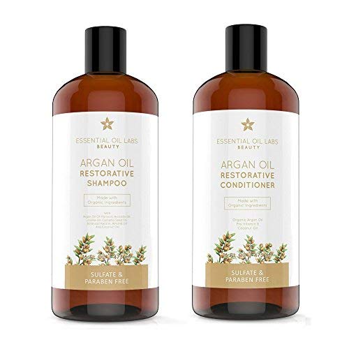Argan Oil Shampoo and Conditioner Set 16 ounce each Bottle by Essential Oil Labs Argan Oil Shampoo and Conditioner Set 16 ounce each Bottle by Essential Oil Labs