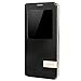Galaxy S7 Edge Case, USAMS & Kollea Big Window View Premium PU Leather Folio Flip Cover Case W Stand View for Samsung Galaxy S7 Edge - Black