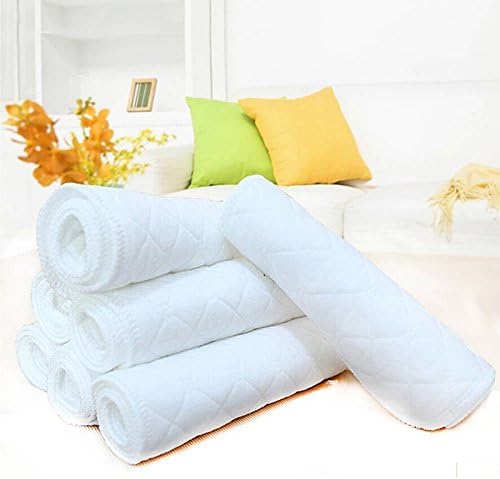 New! 10 Pcs Baby Cotton Washable Reusable Soft Cloth Diaper Diapers Inserts Super Water Absorbent 32x12CM