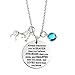 T-Perfect Life You are Braver Than You Believe Stainless Steel Unicorn Birthstone Pendant Necklace
