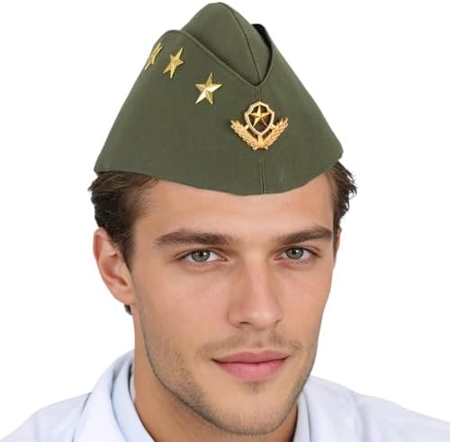 Amazon.com: ZWJPW-日本軍官HAT-二戰日本軍官日本軍帽附徽章棕色: 服裝