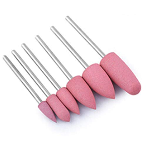 Youyouchard 6pcs Silicone Nail Drill Bit Rotary Burr Head Cuticle Clean File Electric Nail File For Manicure Pedicure Tools for Nail Art Salon Manicure(Style 02)