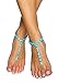 SUNSCSC 1 Pair Sandal Beach Turquoise Barefoot Sandal Foot Jewelry Anklet Chain Foot Bracelet