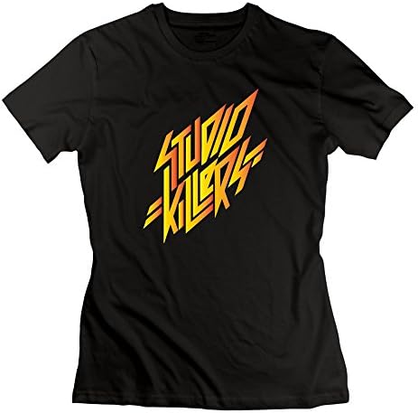 Women's 100% Cotton Studio Killers Logo Vector T-shirts Large Black