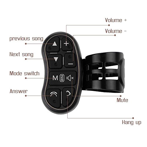 Universal Car DVD GPS Player Wireless Remote Controller, Steering Wheel Remote Control Button for Car Navigation DVD/2 din Radio Bluetooth Steering Control