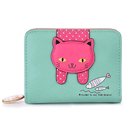 Xrten Beautiful Women's PU Leather Wallet Cat Decoration Zipper Purse/Purse