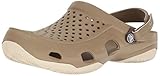 Crocs Men's Swiftwater Deck Clog M Mule, Khaki/Stucco, 12 M US