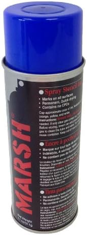 MARSH Stencil Ink, (Net Weight 11 oz) 14 fl oz Spray Can, Blue