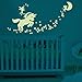 Unicorn Glow in The Dark Wall Stickers, Fairytale Fairy Glow in The Dark Stars Wall Decals for Girls Bedroom