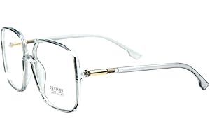 Shiratori Woman's New Retro Blue Light Blocking Glasses Big frame Nerd Eyeglasses Frame Anti Blue Ray Computer Game Glasses Gray