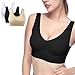 Alupper Padded Seamless High Impact Support for Yoga Gym Workout Fitness-Sports Bras (S, Beige+White+Black)