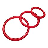 Penile Cock Ring Silicone Male Erection Enhancement Stay Hard Set of 3 Cockrings (Red) Discreet Packaging
