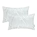CaliTime Throw Pillow Covers Pack of 2 Modern Shining & Dull Contrast Circles Rings Accent Geometric Cushion Cases Shells for Wedding Couch Sofa Home Decor 12 X 20 Inches White