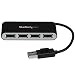 StarTech.com 4 Port USB 2.0 Hub - USB Bus Powered - Portable Multi Port USB 2.0 Splitter and Expander Hub - Small Travel USB Hub (ST4200MINI2)
