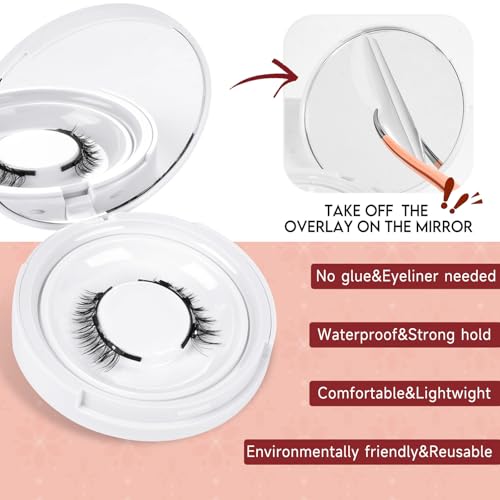 Higu Clace Magnetic Eyelashes With Applicator, Magnetic Eyelashes Without Eyeliner, Natural Look, Magnetic Eyelashes No Glue Needed (Kit-N6)