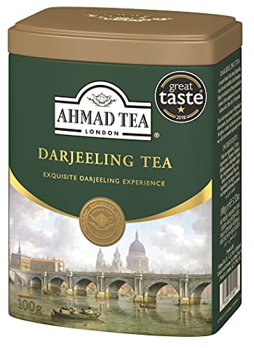 アーマッドティー ダージリン 茶葉 100g 缶 イギリス 有名ブランド 紅茶 リーフ 大容量 業務用 AHMAD TEA