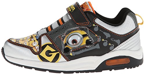 Despicable Me Googly-Eye Athletic Shoe Sneaker, Silver, 1 Child US Little Kid