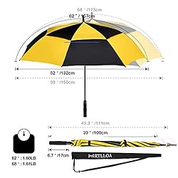 MRTLLOA Automatic Open Golf Umbrella, Extra-Large