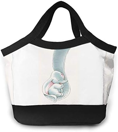 Lunch Bag Insulated, Lunch Tote Bag Dumbo Being Held By His Mother's Printed, Portable Food Bag For Kids Boys Girls Adult Men Women