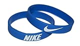 Nike NK2 Baller Band Silicone Rubber Basketball Baseball Football Running Wristband Bracelet (Blue/White)