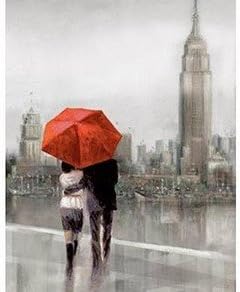NDArtStore XV:79 Red Umbrella Art Wall Art Paintings for Wall Decorations Home Decorations (16x20inch)
