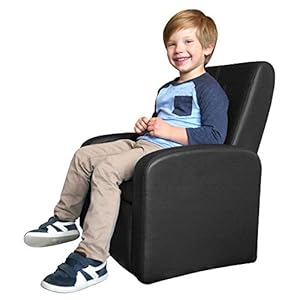 STASH Cute Comfy Kids Recliner Toddler Sofa Chair with Storage Chest for Toys boys girls play-room furniture reading…