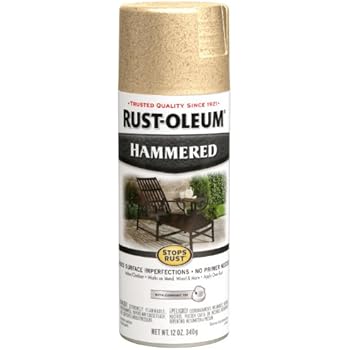 Rust-Oleum 250899 12-Ounce Spray Paint, Hammered Metal Finish Oatmeal