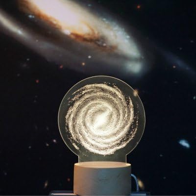 Osraed The Small Universe 3D Moon Lamp Led Lamp Saturn Moon Lights The Little Prince Nightlight Christmas Music Box,The Milky Way Galaxy (Remote Control Switch)